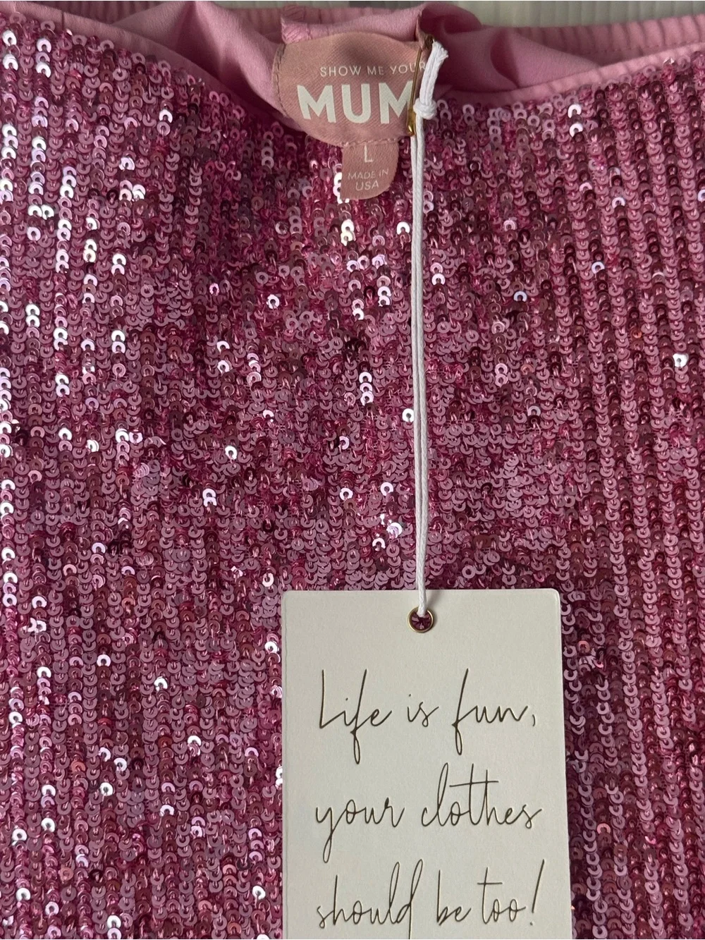 Show Me Your MuMu Pink Sequin Mini Skort